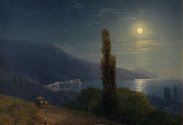 Moonlight by the sea by Ivan Aivazovsky
